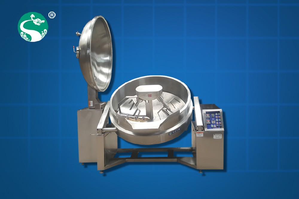 Hydraulic  tiltable under stirring vacuum cooking pot ( Thermal oil)